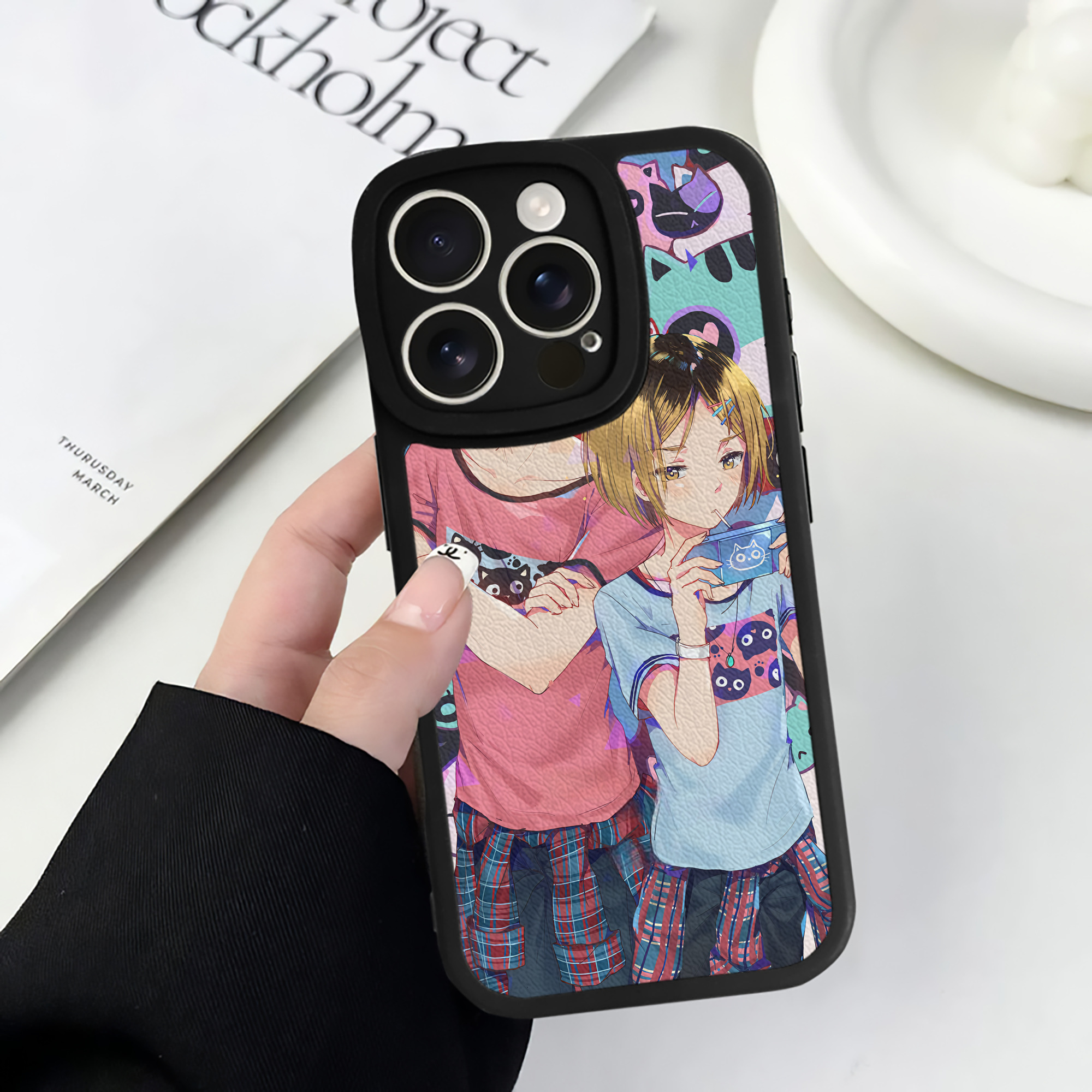 （画像用） ハイキュー!! Haikyu!! 【iPhone 16シリーズ対応】シリコンスマホケース（レザー調） 材質：シリコン